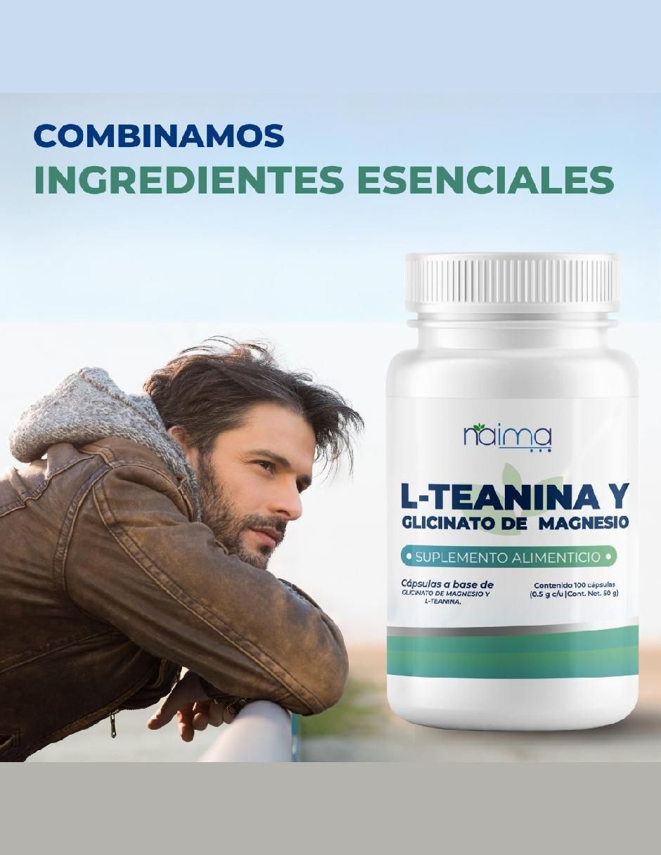 L - Teanina y Glicinato de Magnesio con l-teanina de 100 cápsulas 7