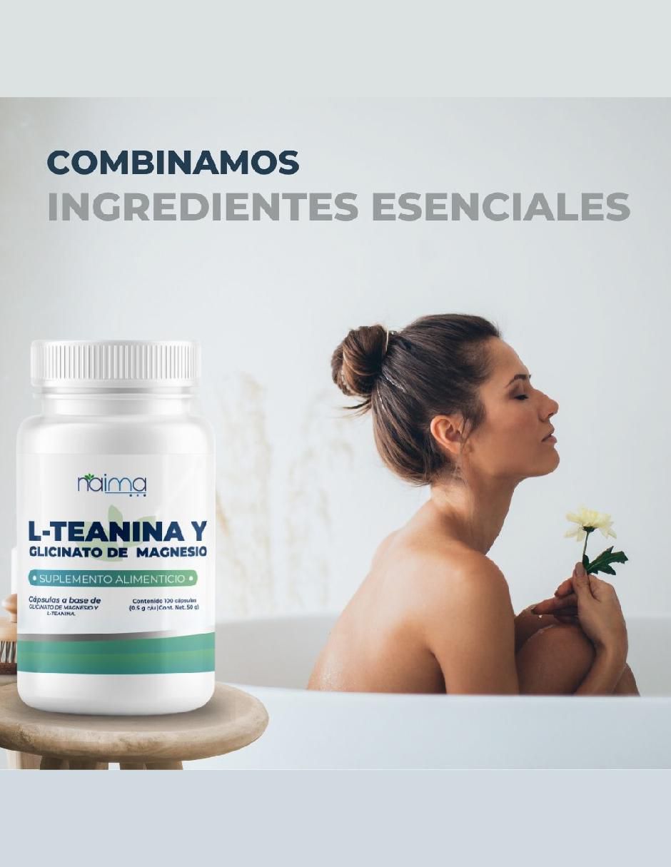 L - Teanina y Glicinato de Magnesio con l-teanina de 100 cápsulas 8