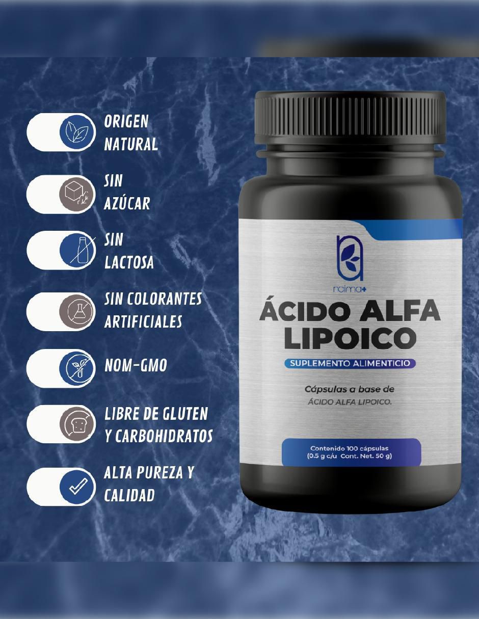 Ácido Alfa Lipoico de 100 cápsulas 4