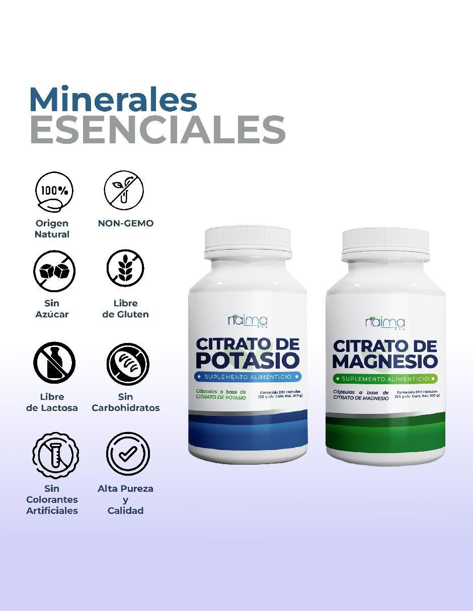Citrato de Magnesio y Citrato de Potasio con citrato de magnesio y potasio 4
