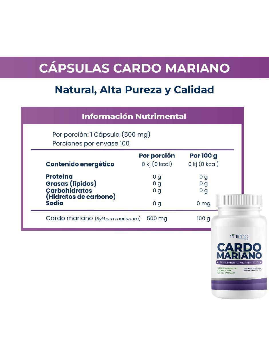 Cardo Mariano de 100 cápsulas 5