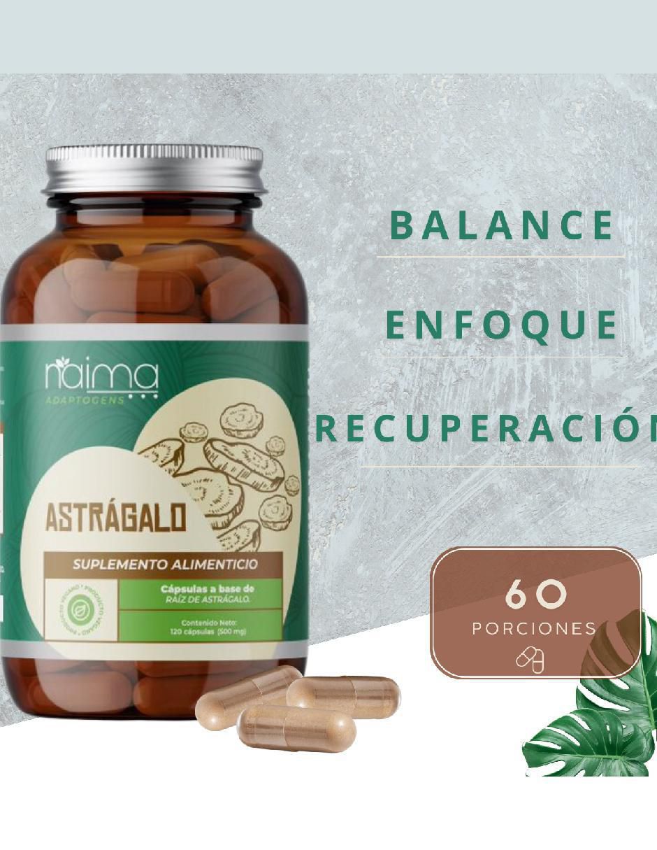 Astrágalo Adaptogens Vegano con astrágalo de 120 cápsulas 7