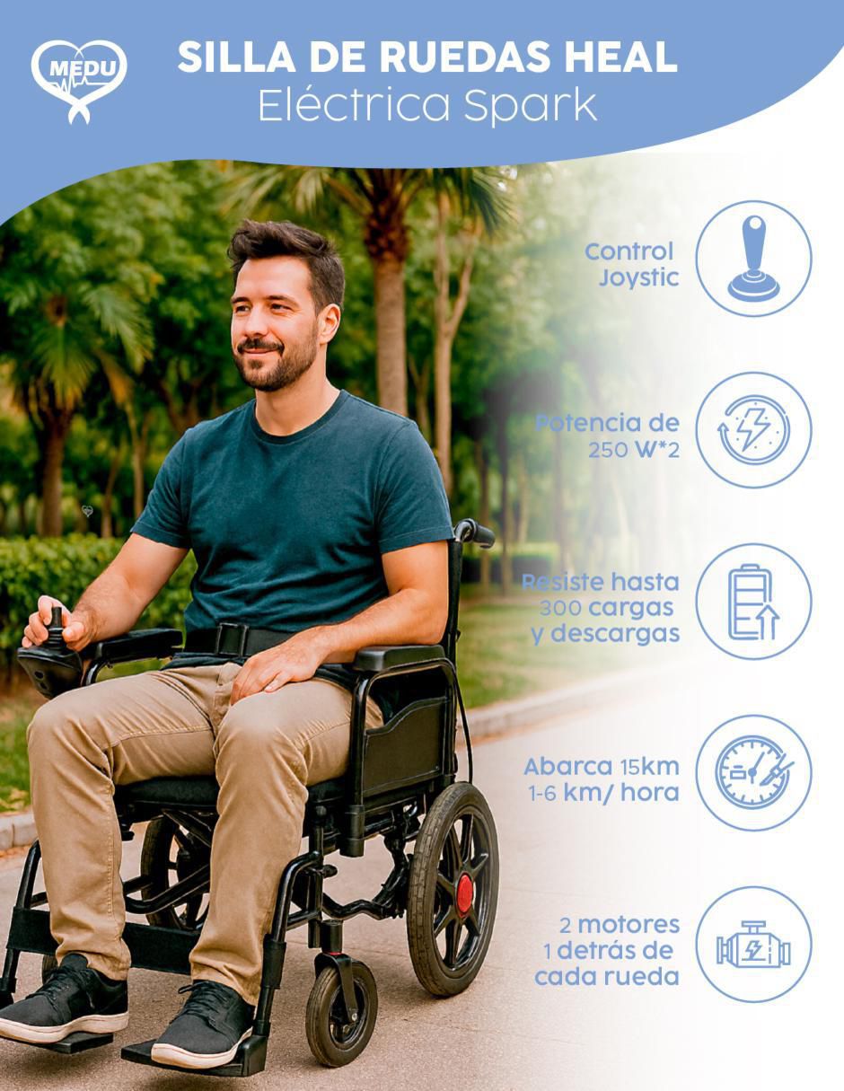 Silla de ruedas eléctrica pegable rinde 18 km hasta 120 kg 2