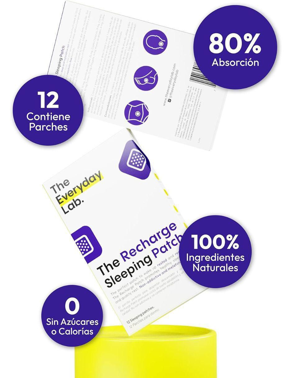 The Recharge Sleeping Patch- Parches para conciliar el sueño sin melatonina con multivitaminico de 12 PARCHES 3
