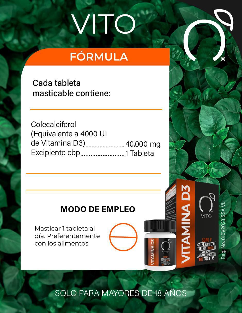Vitamina D3 (Colecalciferol) 4000 UI tabletas 2