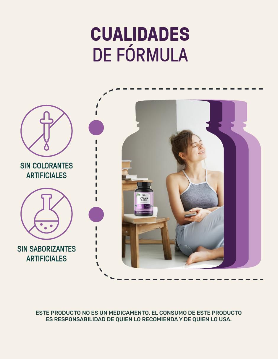 Multivitamínico para Mujer con Colágeno Hidrolizado, Biotina, Ácido Fólico, Vitamina A, C, D, B12 y Zinc, 80 Cápsulas. 10