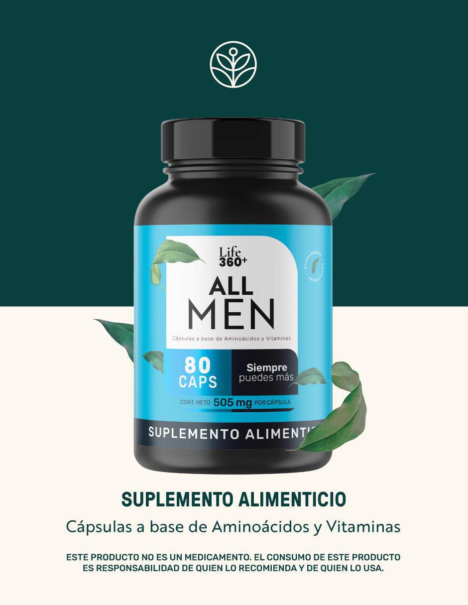All Men Life 360+ Vitamina C de 80 cápsulas 2