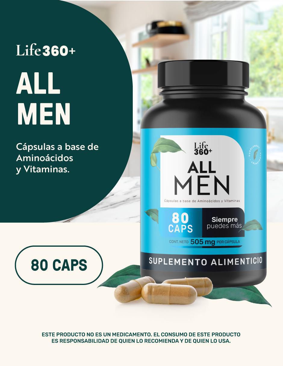All Men Life 360+ Vitamina C de 80 cápsulas 4