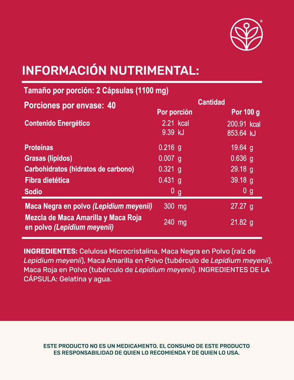 Maca Mix: Maca Negra, Amarilla, Roja Life 360+ con 80 Cápsulas 5
