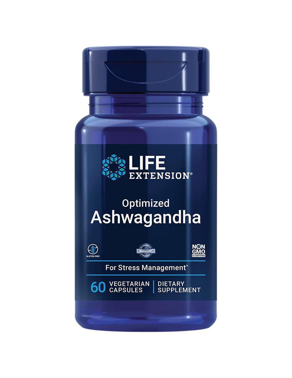 Optimized Ashwagandha 125mg Life Extension de 60 cápsulas