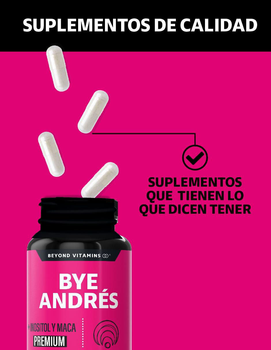 Bye Andres Inositol y Maca de 60 cápsulas 2