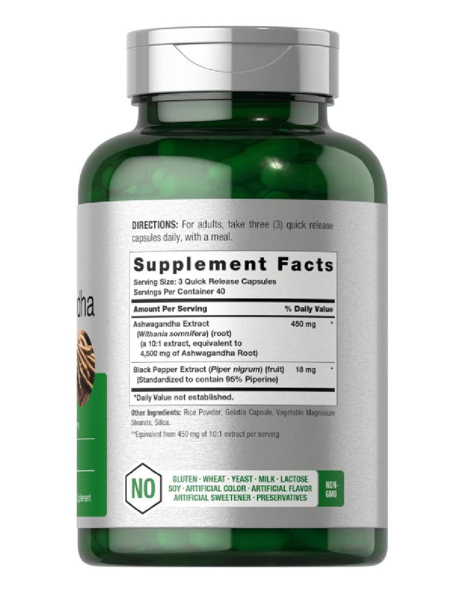ASHWAGANDHA 4500 MG 120 CAP Horbaach con ashwagandha de 120 cápsulas 2