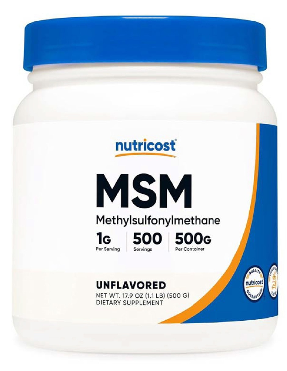 MSM en PolvoÐ Azufre Org‡nico para Articulaciones, Cabello y Salud Celular Nutricost con msm de 500 g MSM en PolvoÐ Azufre Org‡nico para Articulaciones, Cabello y Salud Celular Nutricost con msm de 500 g