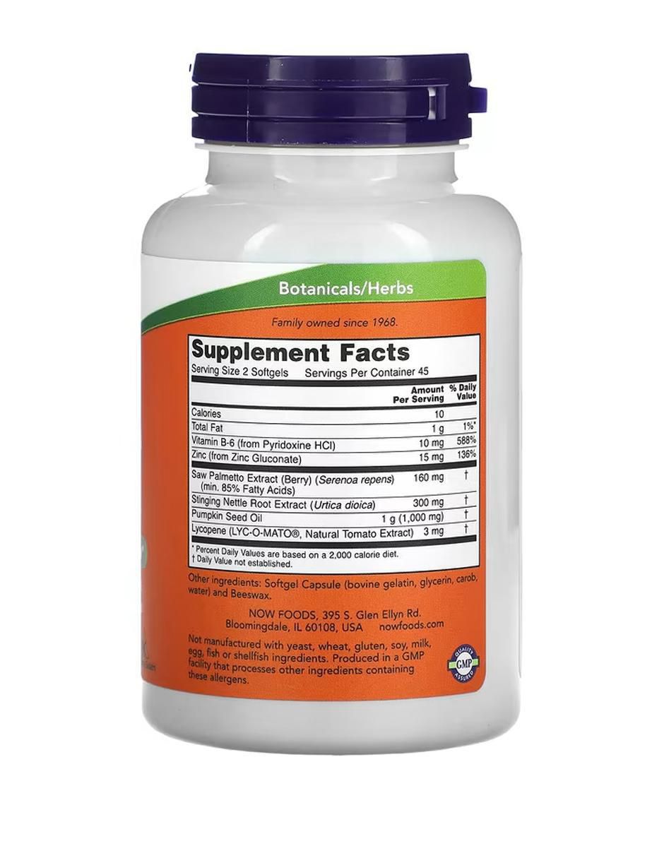 Refuerzo para la próstata, blandas con vitaminas y minerales de 90 cápsulas 2