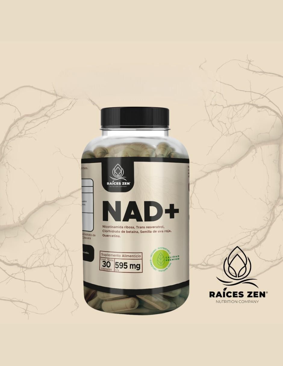 NAD+ Súper Premium con Resveratrol, Quercetina Raíces Zen con ribósido de nicotinamida de 30 cápsulas 2