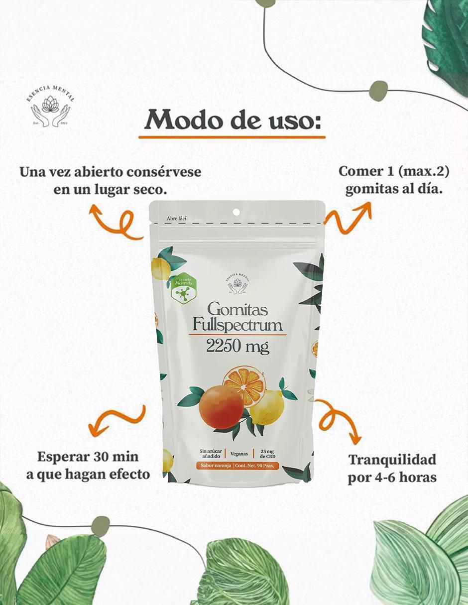 Gomitas con CBD sabor naranja 2