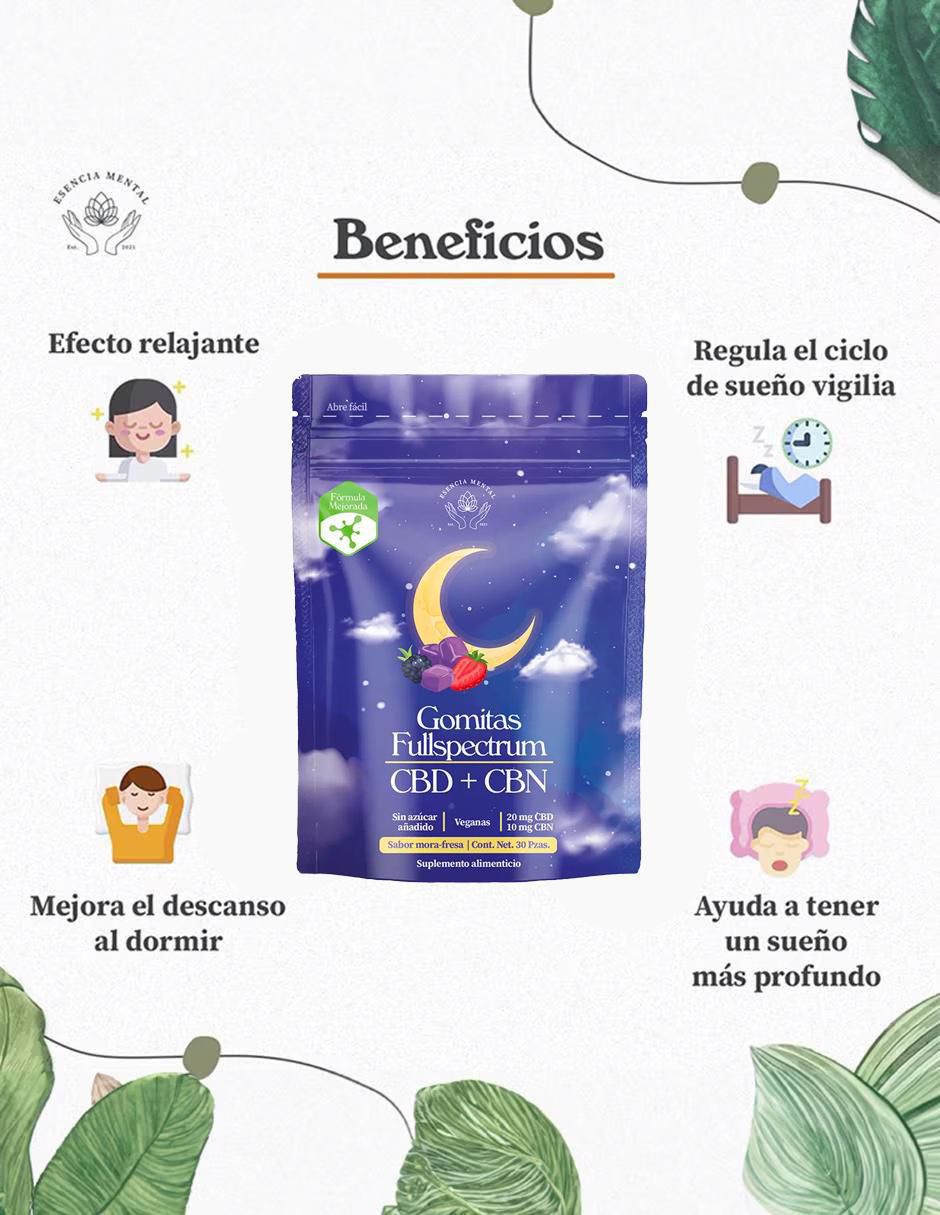 Gomitas para dormir (CBD + CBN) sabor moras de 30 gomitas 2