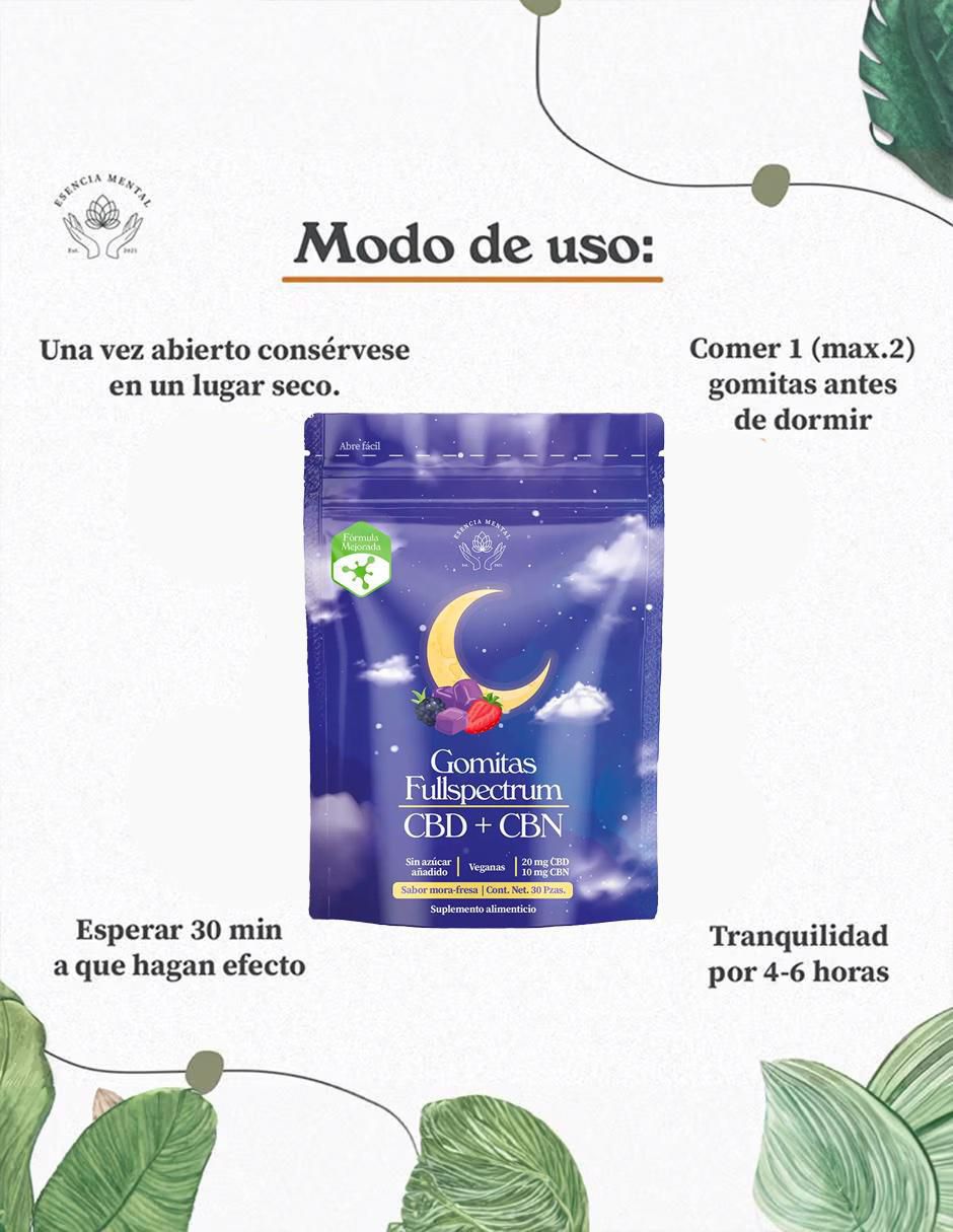 Gomitas para dormir (CBD + CBN) sabor moras de 30 gomitas 3