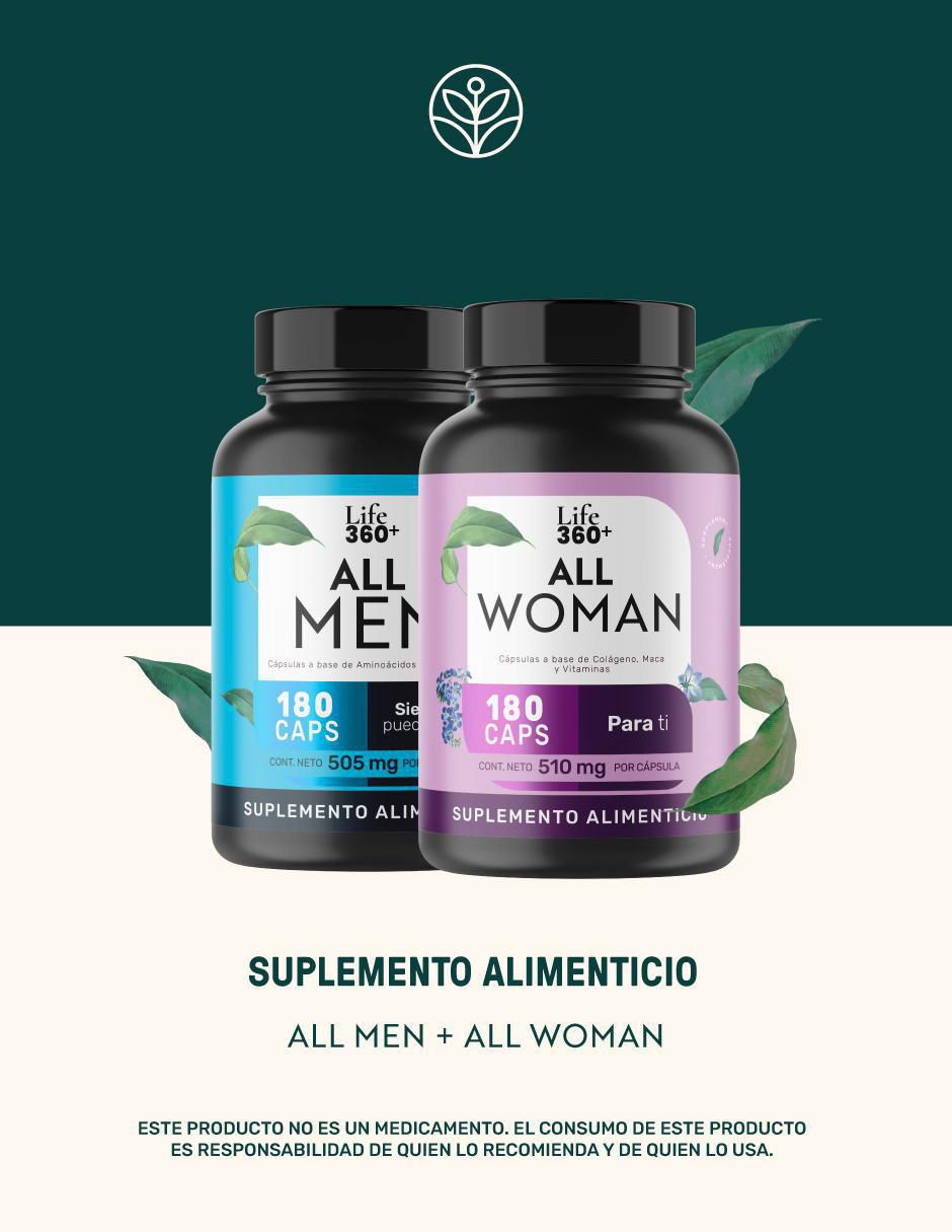 Set de suplementos alimenticios All Woman & All Men con L-Arginina 9