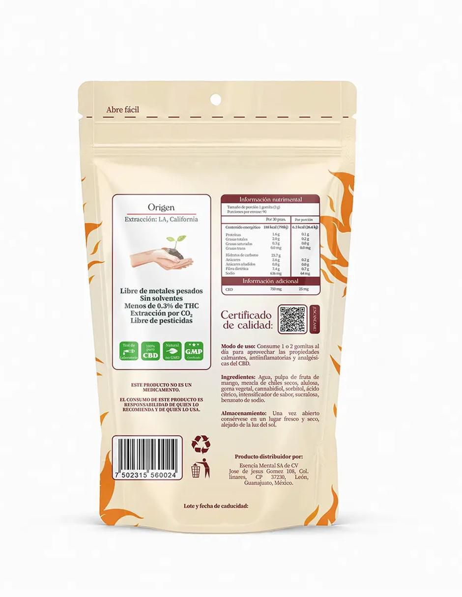 Gomitas Fullspectrum con CBD sabor mango de 90 gomitas 5
