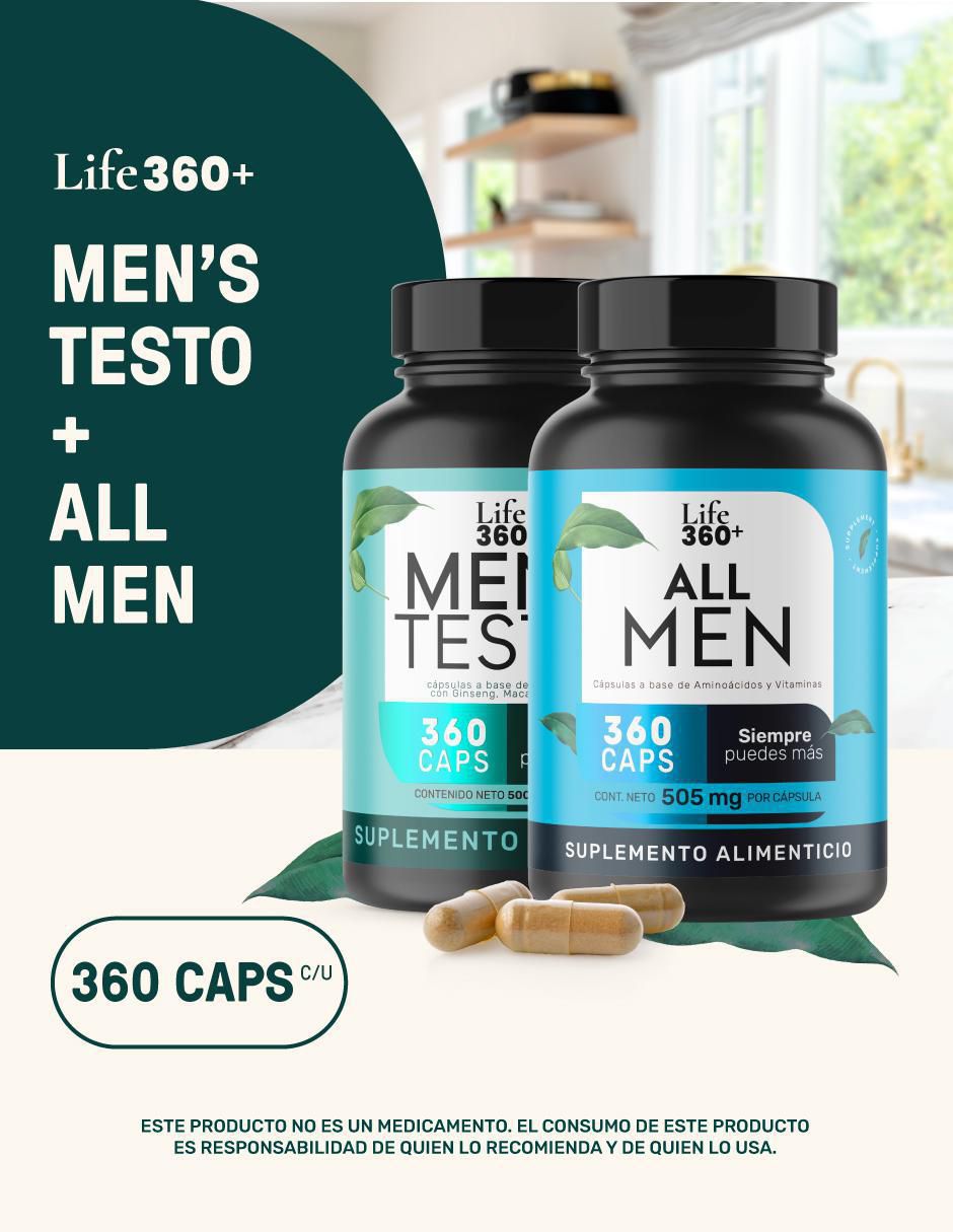Set de suplementos alimenticios All Men & Mens Testo con L-Arginina 12