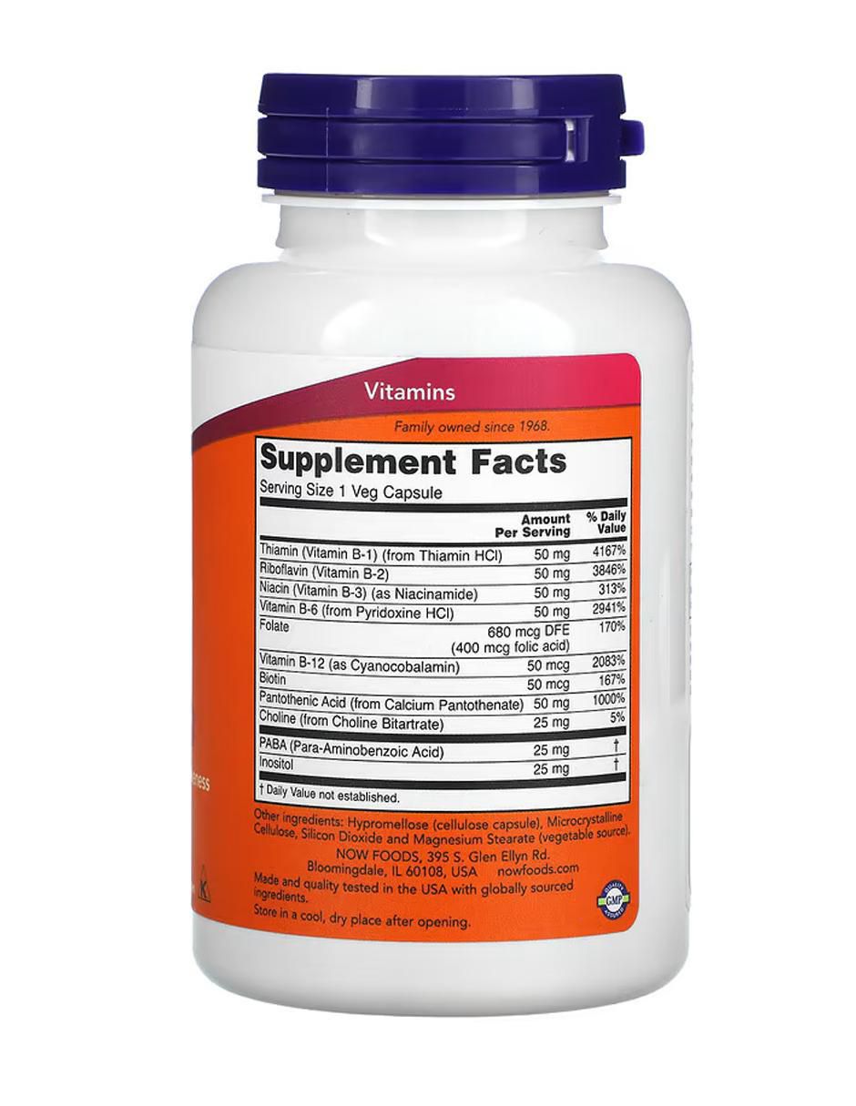 B-50 con vitaminas y minerales de 100 cápsulas 2