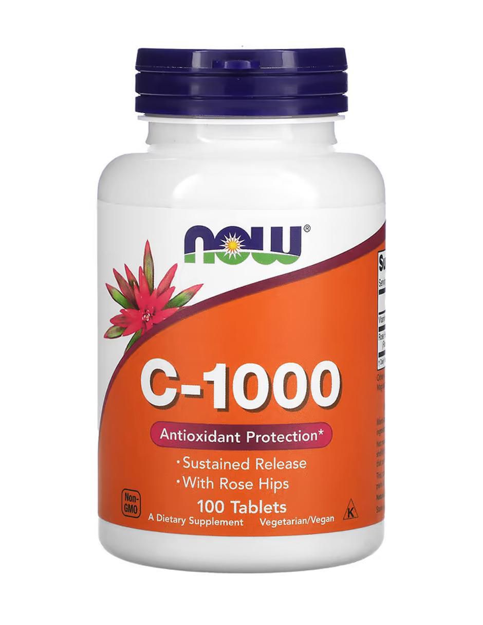 Foods, Vitamina C-1000 Now de 100 tabletas Foods, Vitamina C-1000 Now de 100 tabletas
