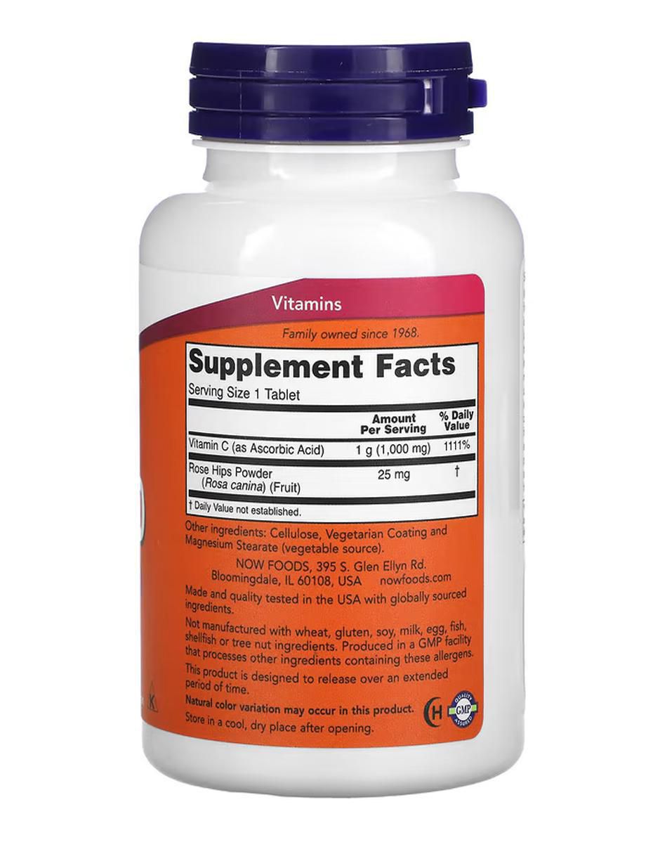 Foods, Vitamina C-1000 Now de 100 tabletas 2