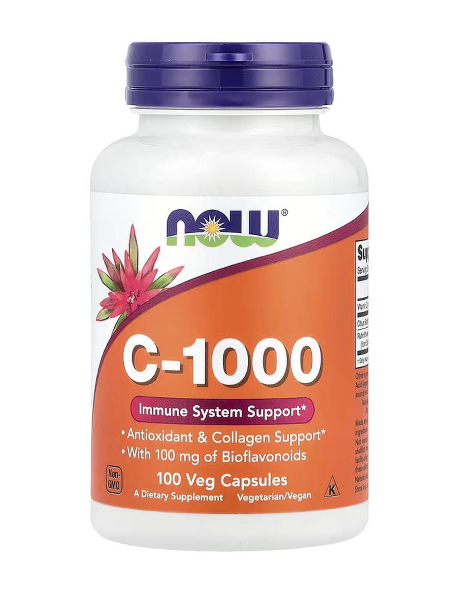 Foods, Vitamina C-1000 Now de 100 cápsulas