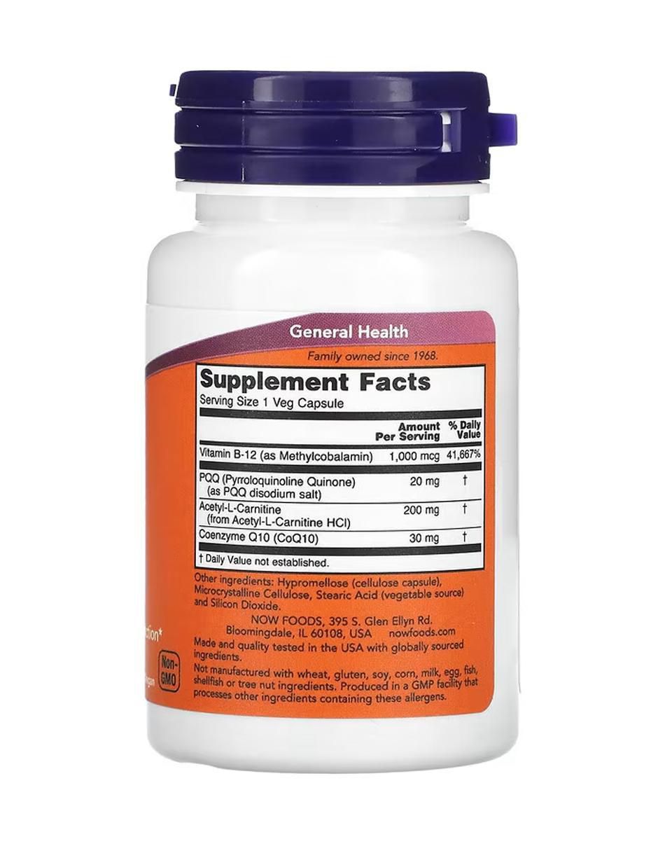 PQQ energética, 20 mg con vitaminas y minerales de 30 cápsulas 2