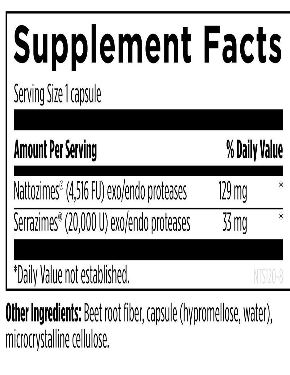 Natto Serrazime con vitaminas y minerales de 120 cápsulas 2