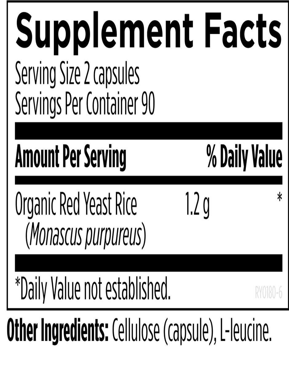 red yeast con vitaminas y minerales de 180 cápsulas 2