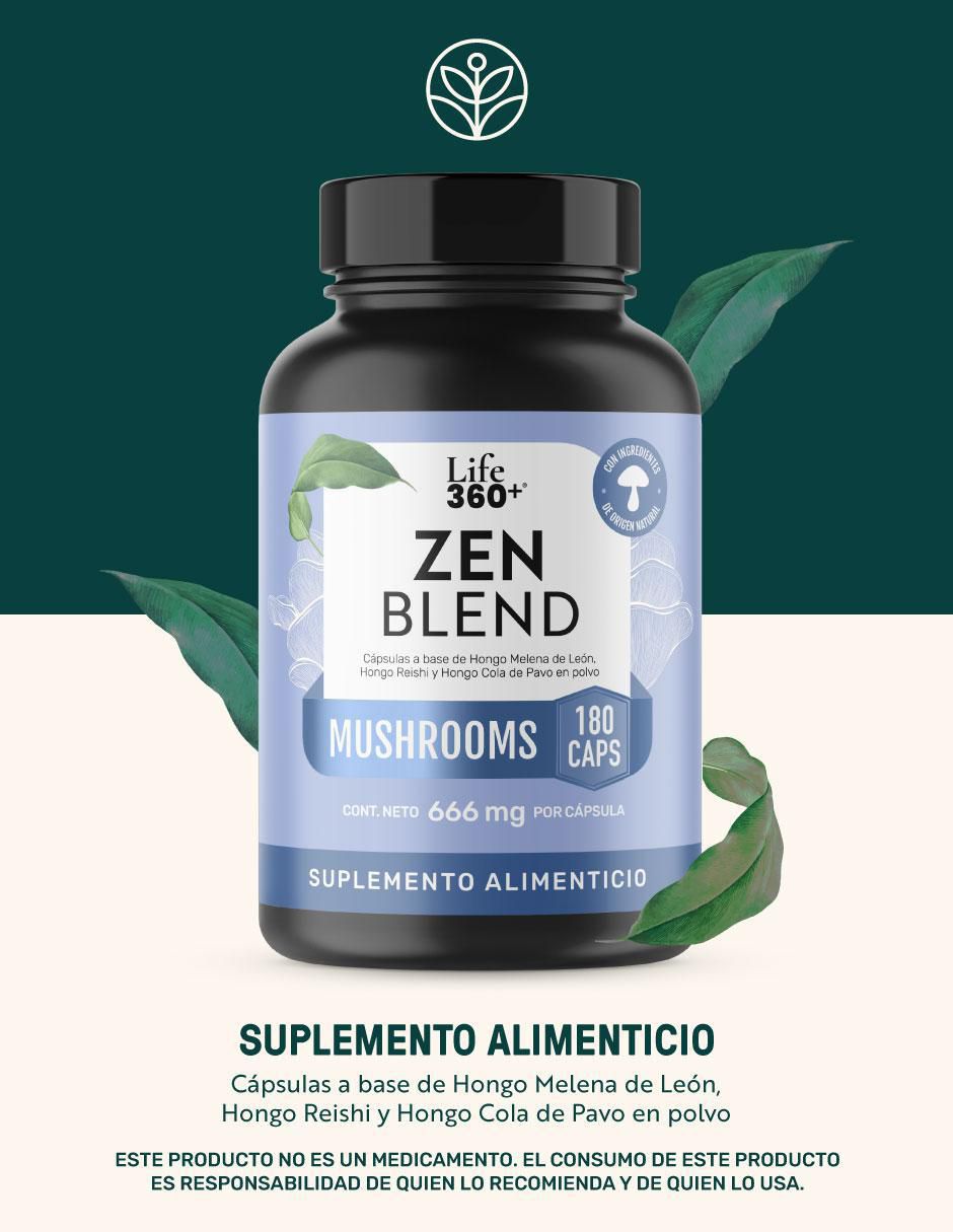 Zen Blend Mushrooms con melena de león, reishi y cola de pavo 2