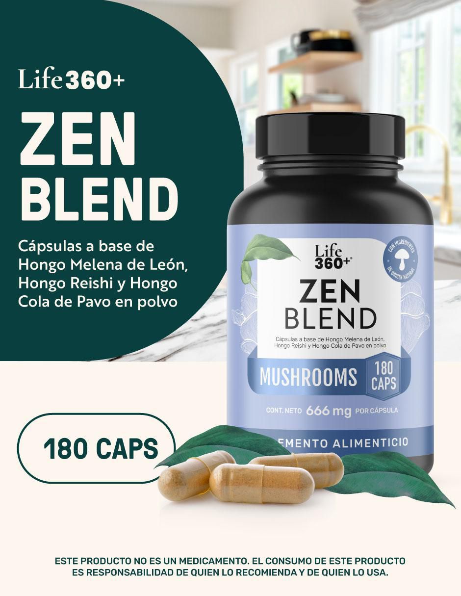 Zen Blend Mushrooms con melena de león, reishi y cola de pavo 4