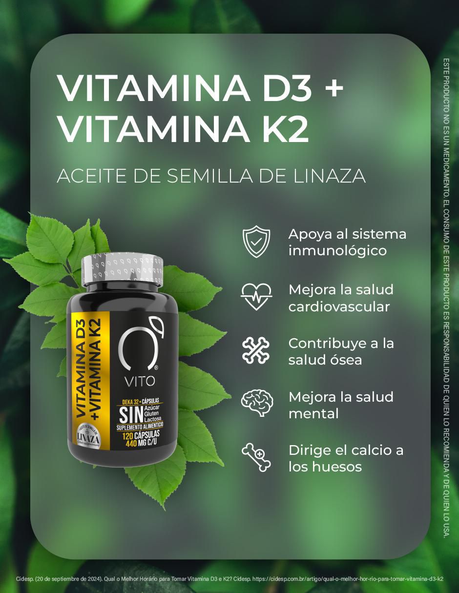 Deka 32 con vitamina d3 + k2, aceite de semilla de linaza de 120 cápsulas 2