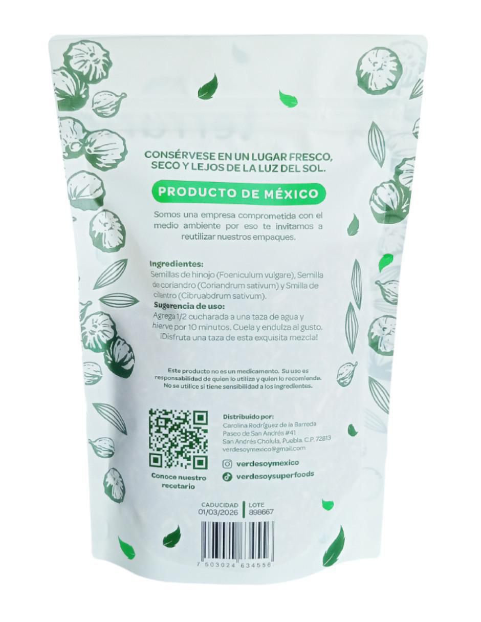 Té Detox con extracto de cilantro sabor herbal de 100 g 2