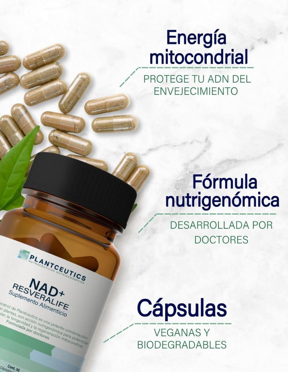 Nad+ Resveralife con nad+ (nicotinamide adenine dinucleotide) de 30 cápsulas 4