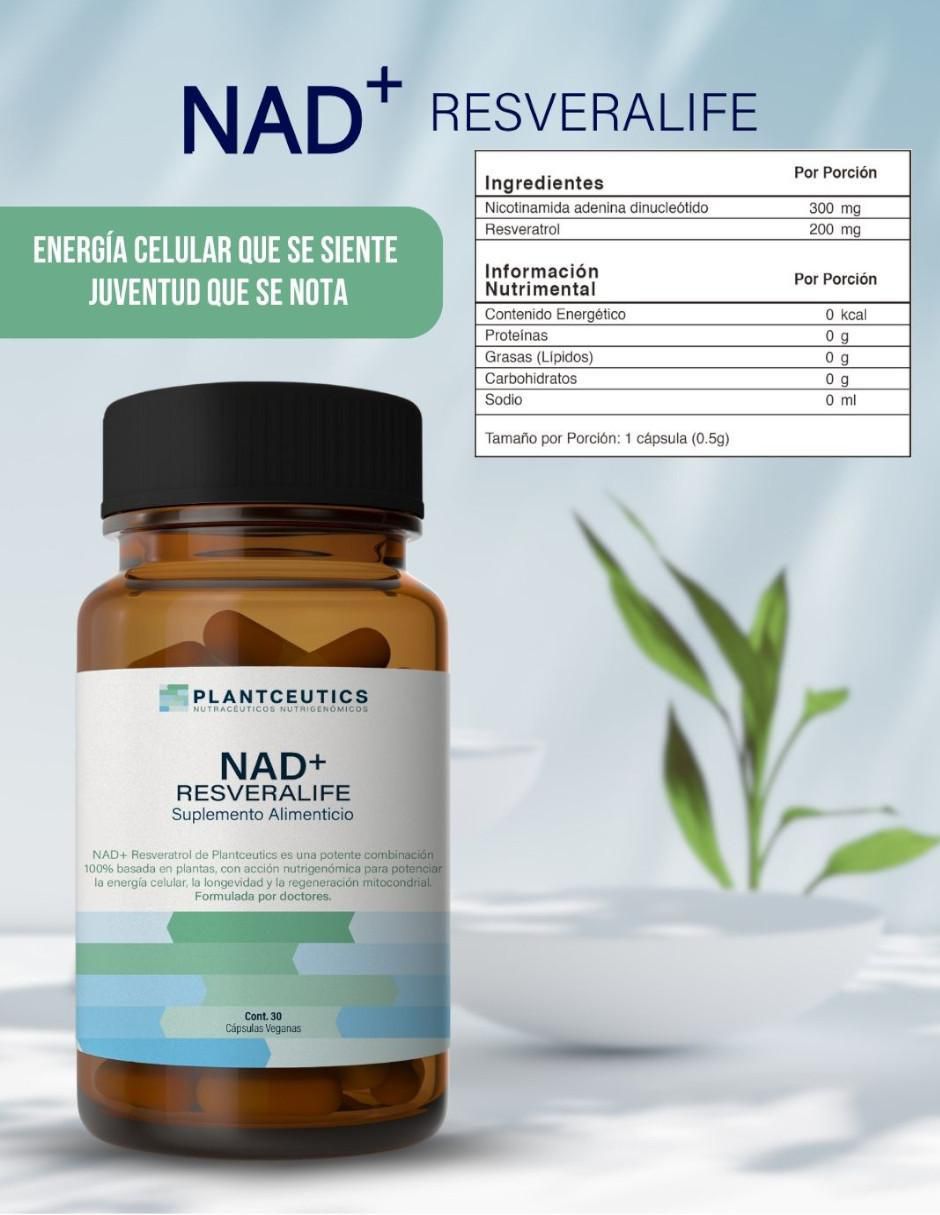 Nad+ Resveralife con nad+ (nicotinamide adenine dinucleotide) de 30 cápsulas 5