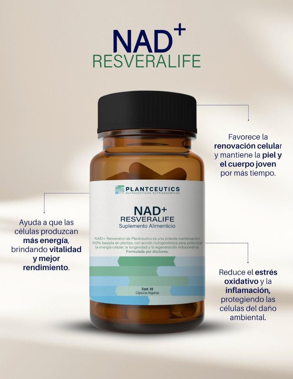 Nad+ Resveralife con nad+ (nicotinamide adenine dinucleotide) de 30 cápsulas 6