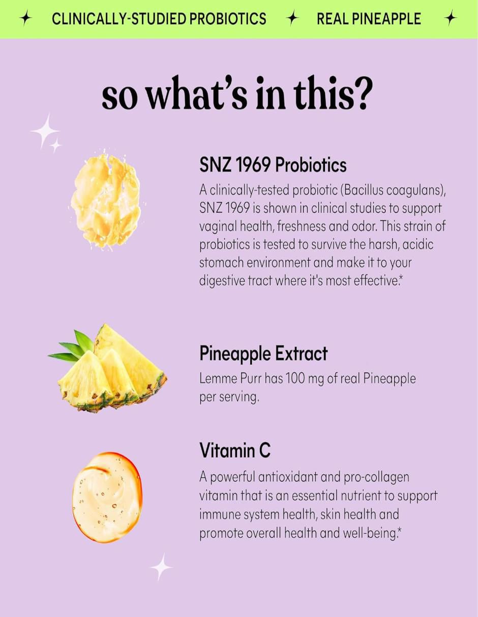 Purr con probióticos sabor piña de 60 gomitas 5