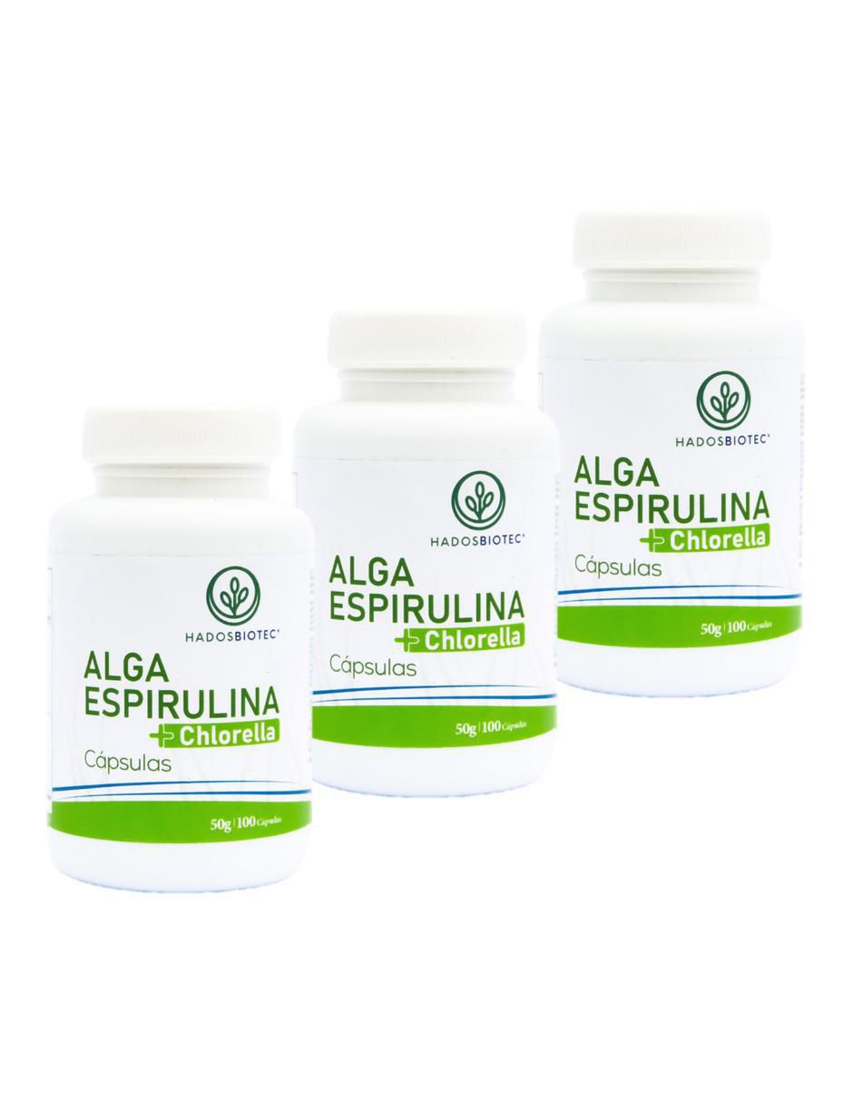 Alga Espirulina + Chlorella con clorela Alga Espirulina + Chlorella con clorela