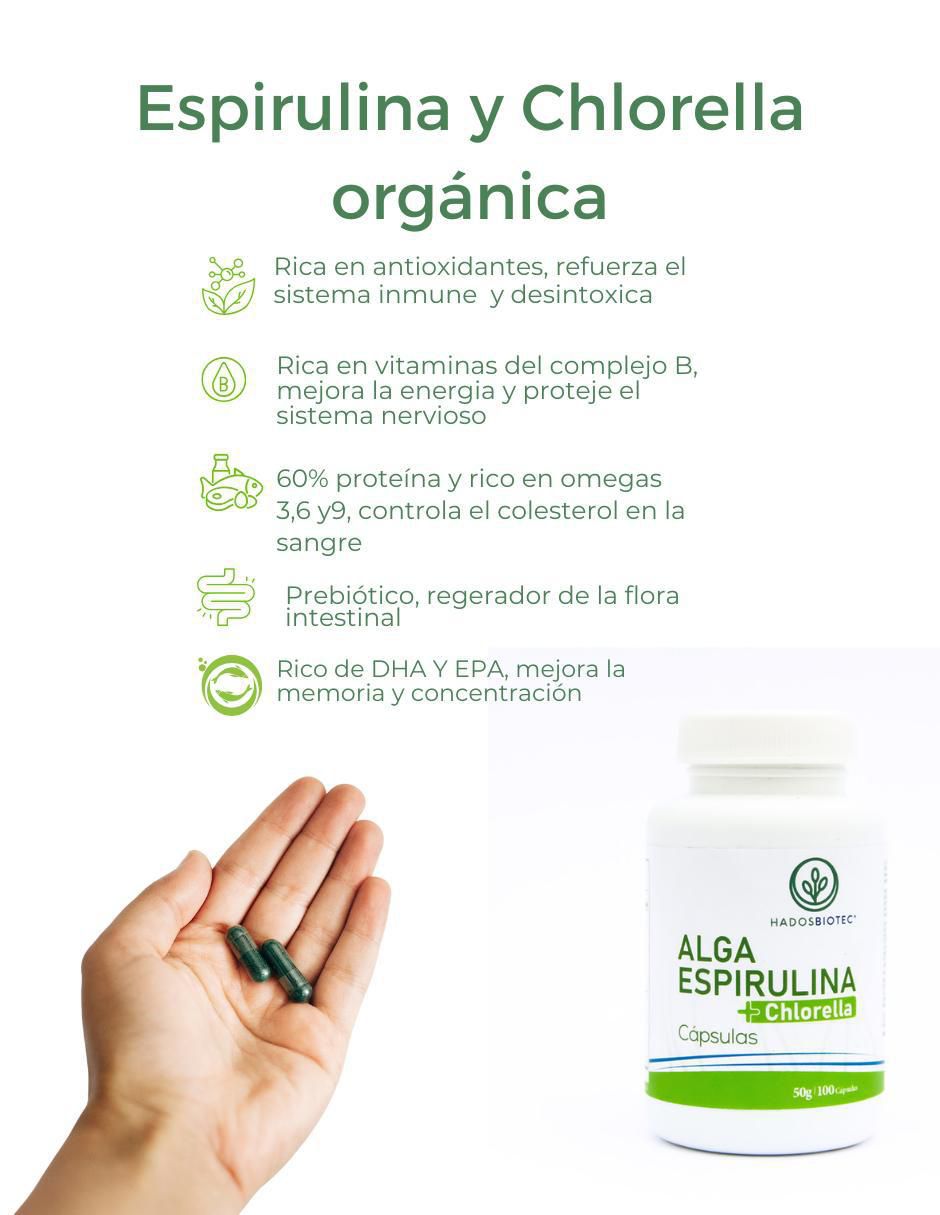 Alga Espirulina + Chlorella con clorela 4
