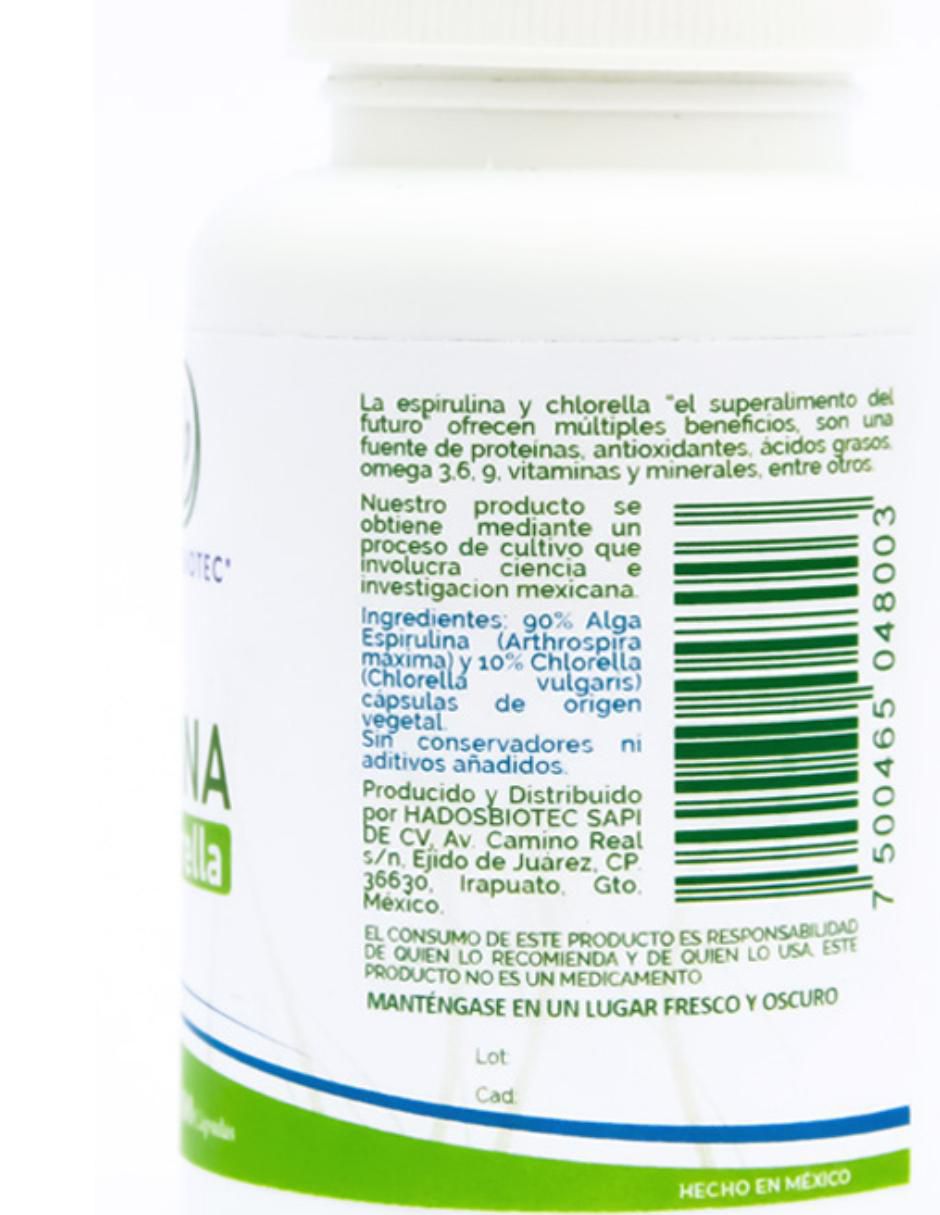 Alga Espirulina + Chlorella con clorela 6