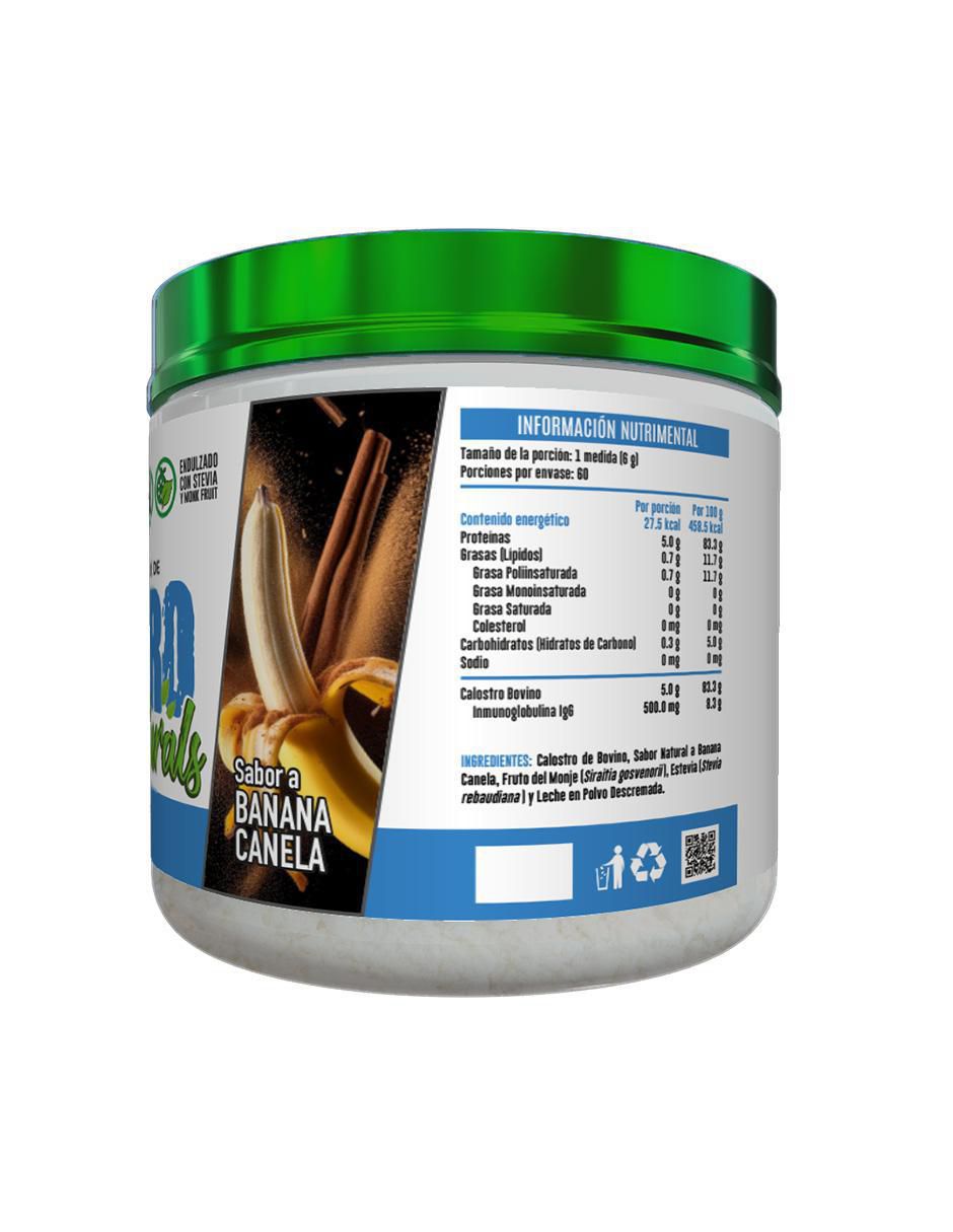 Calostro Bovino Naturals con calostro bovino sabor plátano de 360 g 2