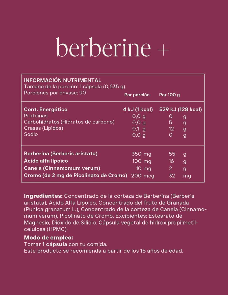Berberine con berberina de 90 cápsulas 2