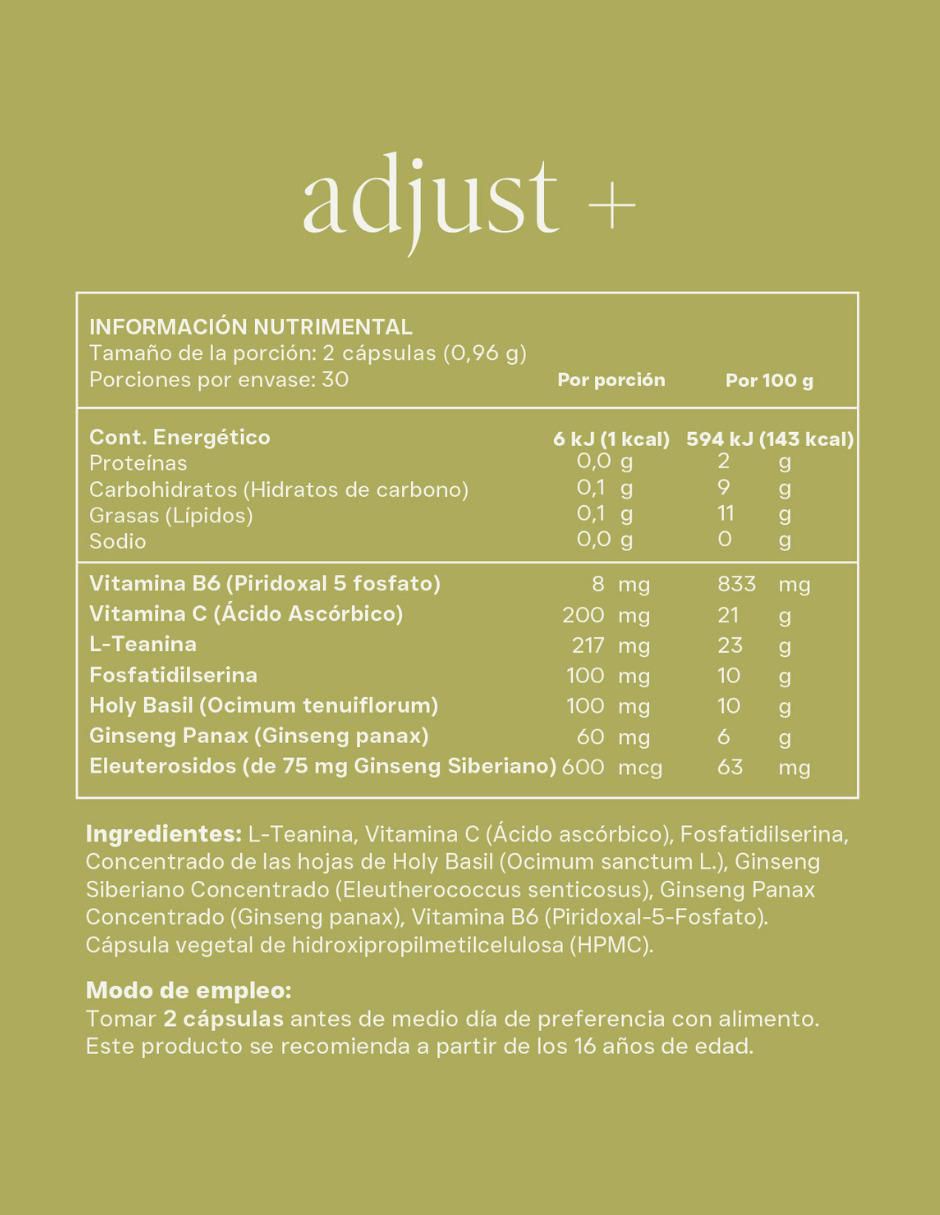 Adjust + con l-teanina de 60 cápsulas 2