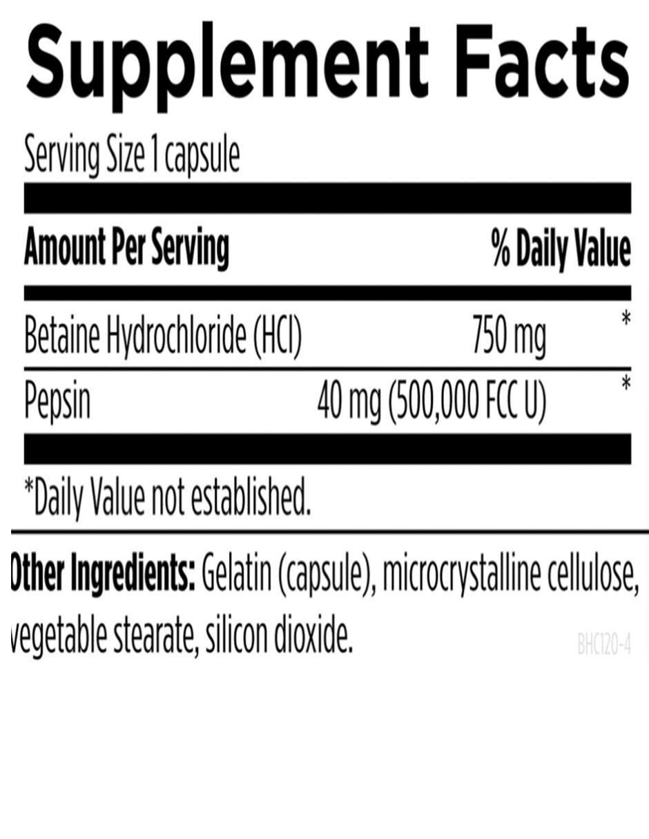 Betaina con vitaminas y minerales de 120 cápsulas 2