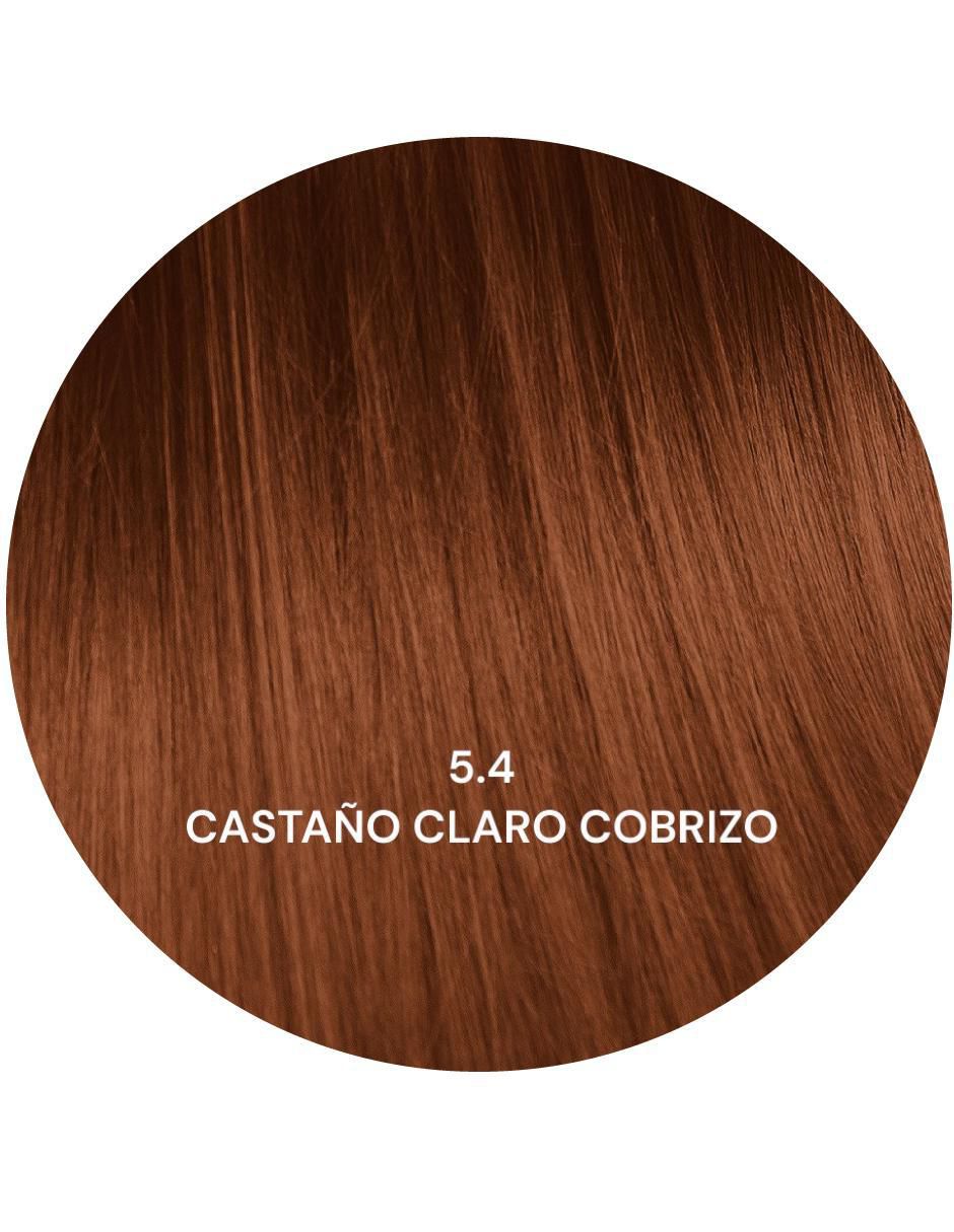 Tinte para cabello tono 5.4 castaño claro cobre 2
