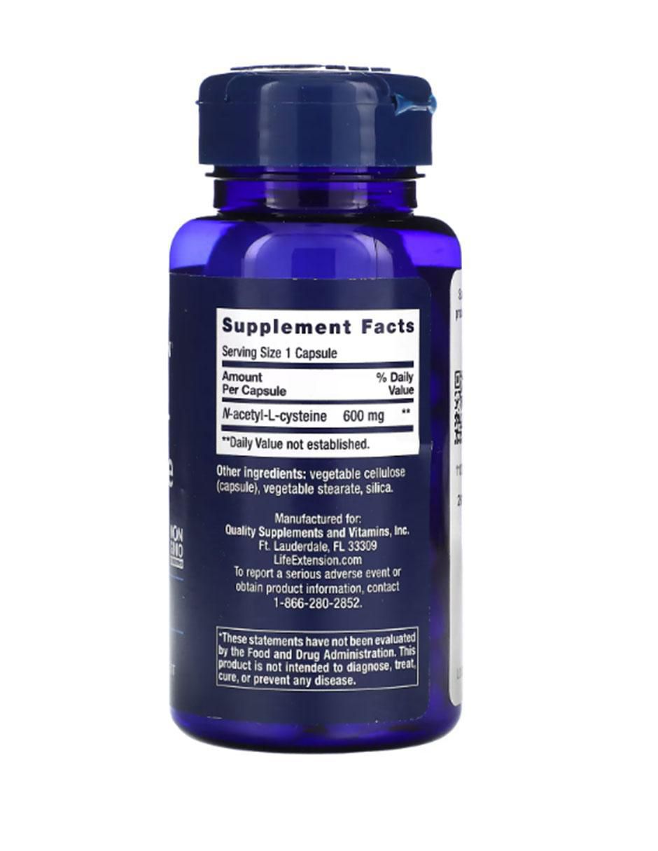 NAC con n-acetyl cysteine de 60 cápsulas 2