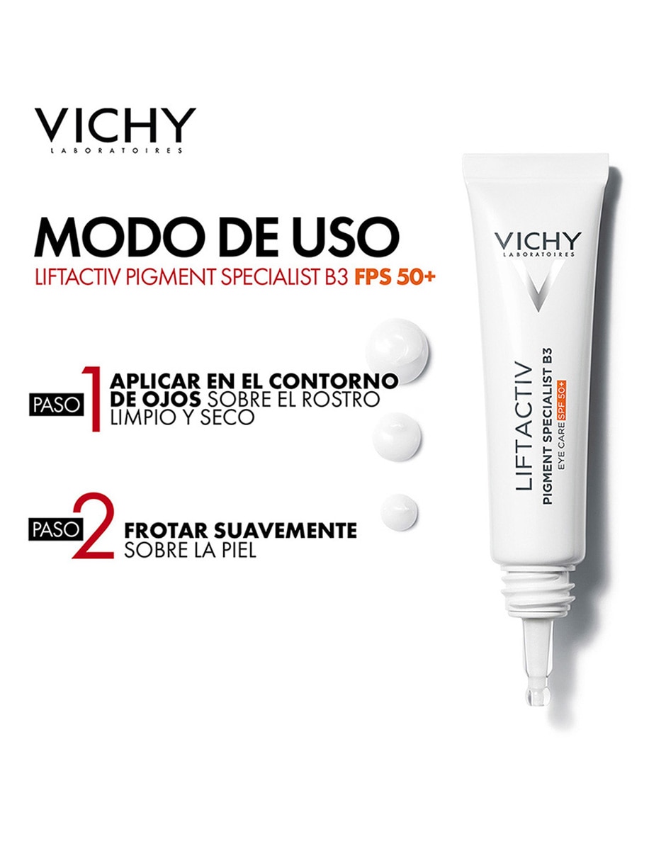 Crema para contorno de ojos recomendada para reducir manchas día y noche Vichy Liftactiv B3 Eyes Vichy todo tipo de piel 5